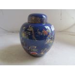 A Wilton Ware ginger jar blue ground Oriental design