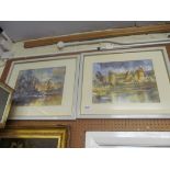 MALCOLM ROGERS - pair watercolours/sketches of Arundel Castle