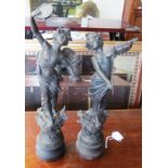 2 spelter figures both a/f