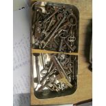 A box of antique keys