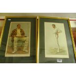 Two Spy print 'Yorkshire Cricket' and 'Australian Cricket'