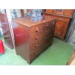 A 19th Century mahogany chest three short and three long drawers