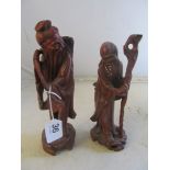 Two treen oriental figures