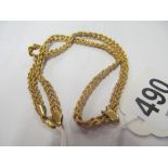 A 9k gold fancy link chain