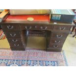 A twin pedestal desk