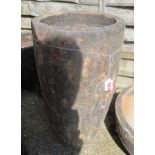 A garden pot conical shape