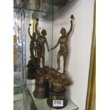 Two spelter figures