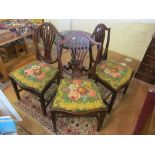 Three 19th Century Hepplewhite style chairs