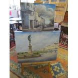Paul Dier - three large oils on canvas Brighton views and another smaller
