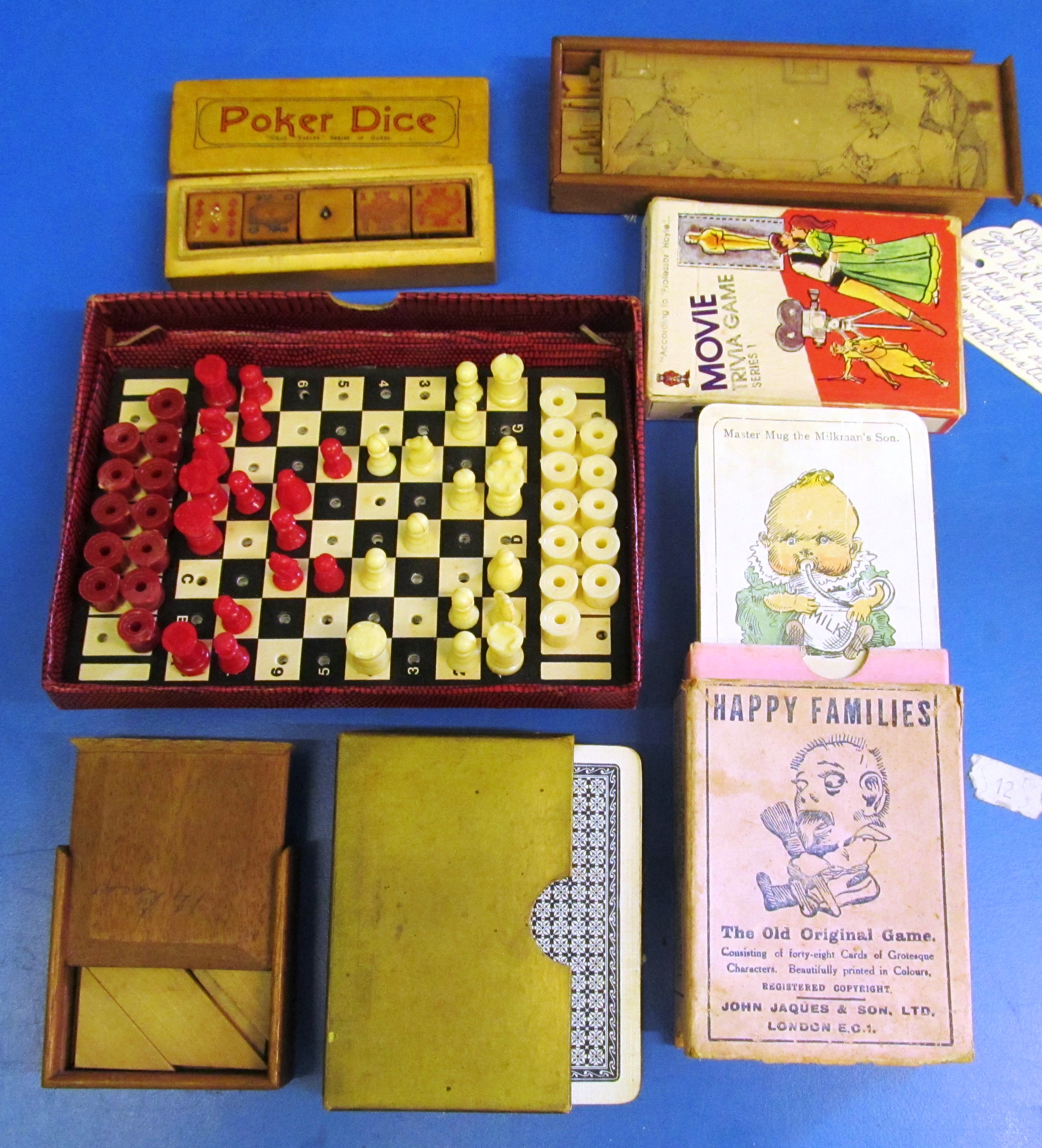 A Regency game of Spellicans, Parker dice, travelling chess, Happy Families et cetera
