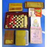 A Regency game of Spellicans, Parker dice, travelling chess, Happy Families et cetera
