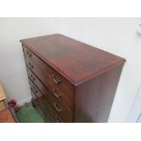 A George III mahogany secretaire bookcase fitted drawer and three drawers under