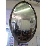 An oval mirror