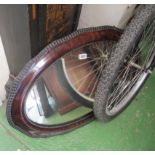 An oval mirror