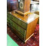 A three drawer yew chest