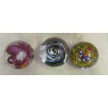 Three Selkirk paperweights