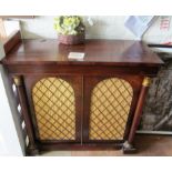 A William IV rosewood two door chiffonier