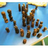 An African set of chess pieces