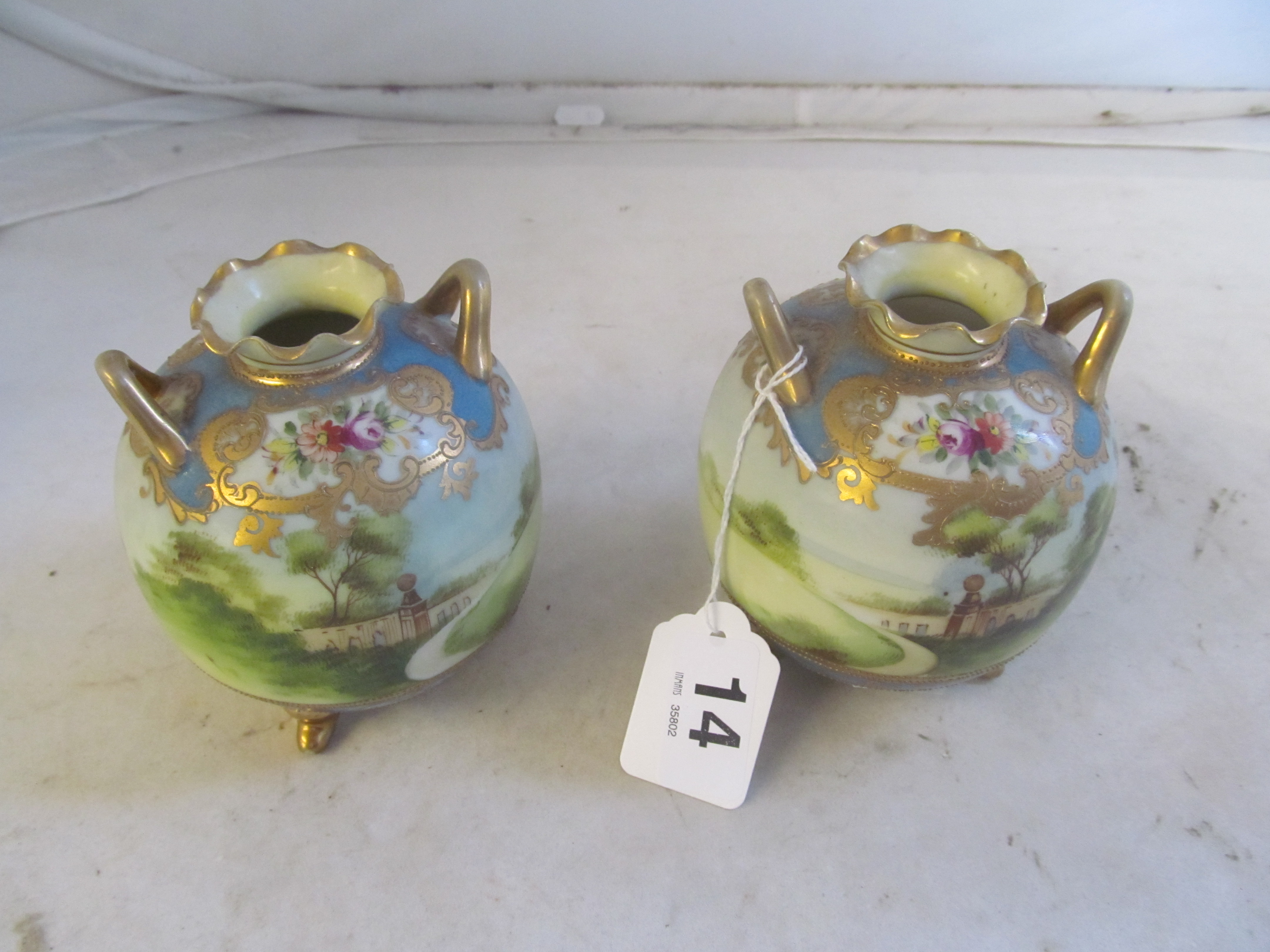 A pair of Noritake vases