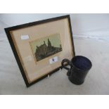 A photo Hove Town Hall, framed and Brighton souvenir mug