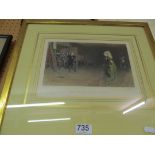 Four signed Richard Stodart prints after Richard Wheatley, and a pair of coloured etchings Talbot