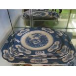 Three Adams Aladdin pattern platters and plate (slightly a/f)