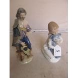 Two Coalport figures and two others