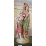 A Royal Dux figure two ladies (a/f)