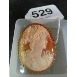 A 9ct gold Cameo