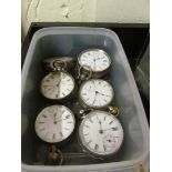 Seven silver watches