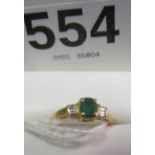 An 18ct emerald ring