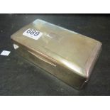 A silver cigarette box