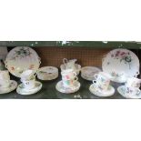 A part Botanical pattern tea set (s/a/f)