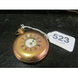 A gold plated half hunter pocket watch