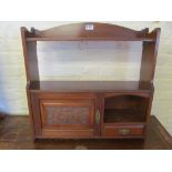 An Edwardian wall shelf/cabinet