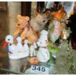 A Babysham deer and other animal ornaments