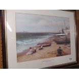 A print East Beach Brighton, vintage photograph Palace Pier
