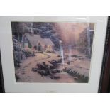 THOMAS KINKADE - a limited edition print 'Evening Glow'