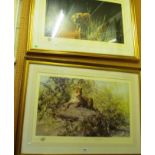 A David Shepherd print 'The Sentinel' 372/500 and another 'Jungle Gentleman' 1980/2000