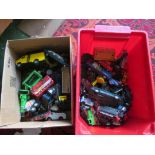 Two boxes toy cars