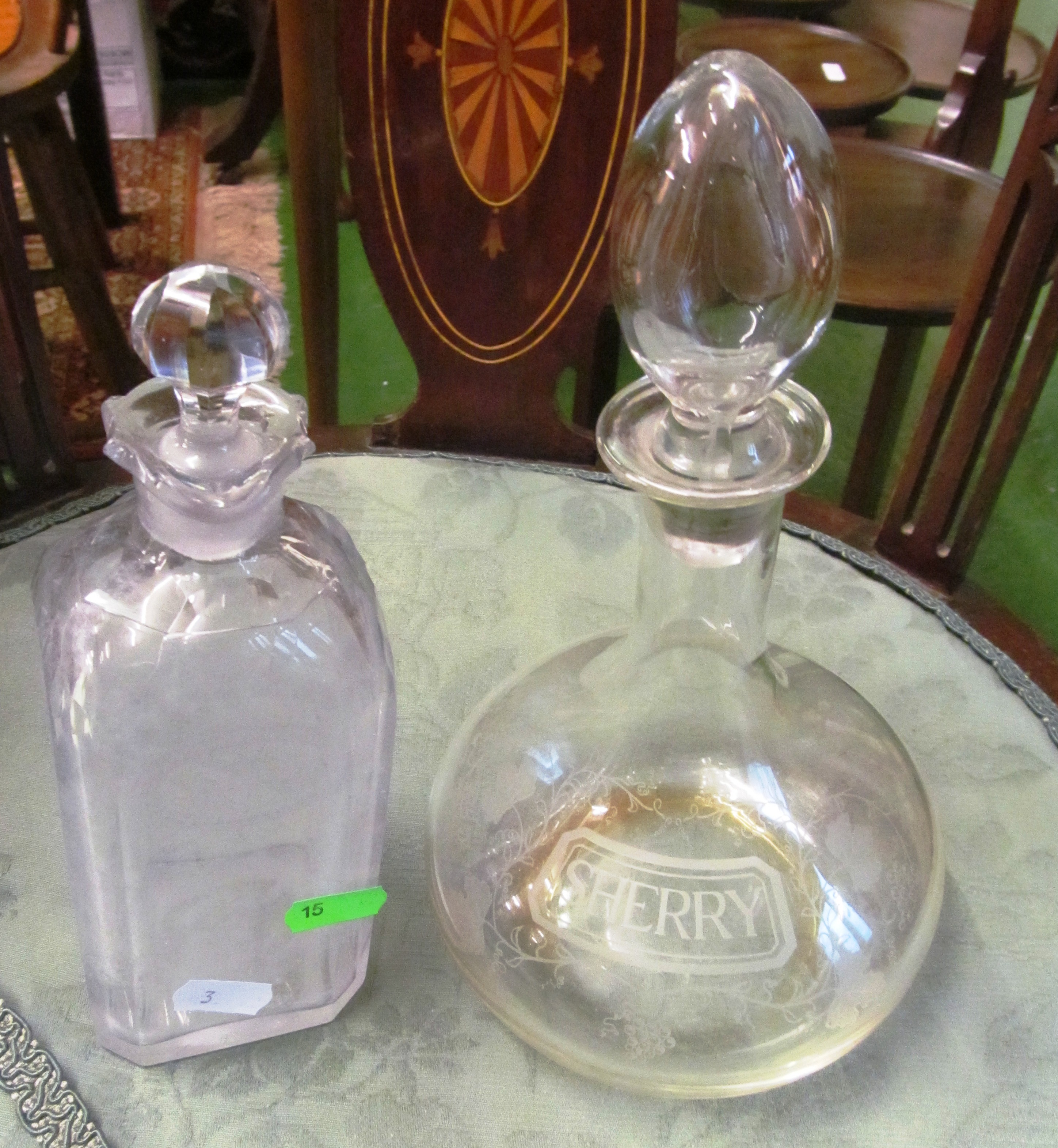 A sherry decanter, Shrub and four decanters - Image 2 of 5