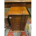 A 19th Century mahogany twenty drawer specimen chest, three handles missing with locking stile