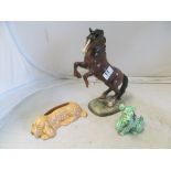 A Beswick horse and two items of SylvaC.