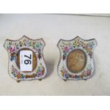 A pair of mosaic frames