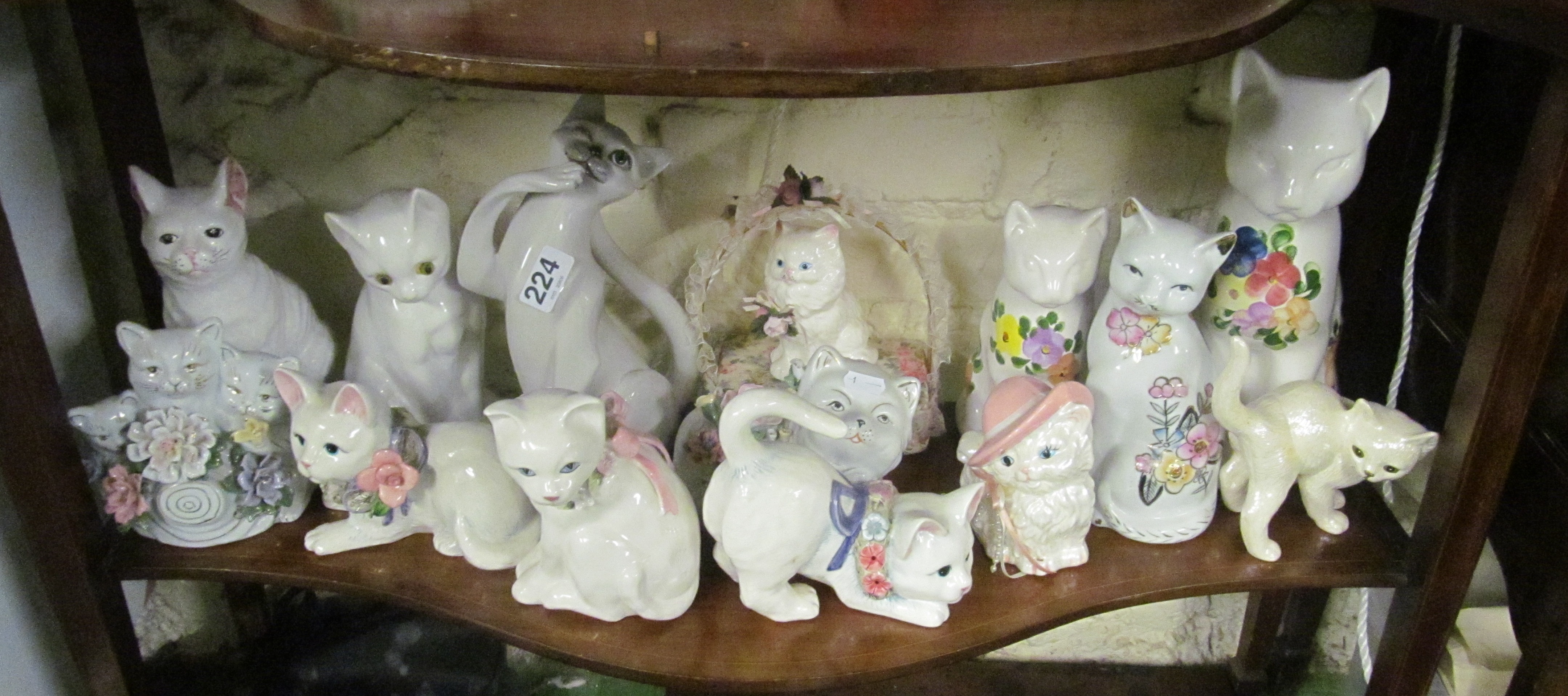 Various floral white cats and other white cats.