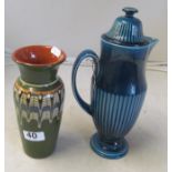 A Carlton coffee pot, and a vase.