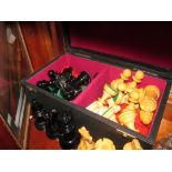 A K & C weighted chess set (boxed)