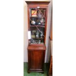 A Victorian George III design mahogany bookcase with greek key cornice, astragal glazed door and