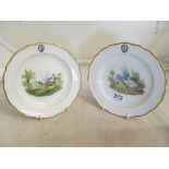 A pair of Meissen plates (seconds) ducks