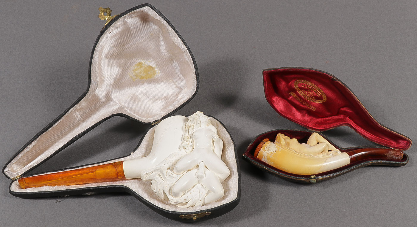 A PAIR OF EROTIC MEERSCHAUM PIPES - Image 2 of 2